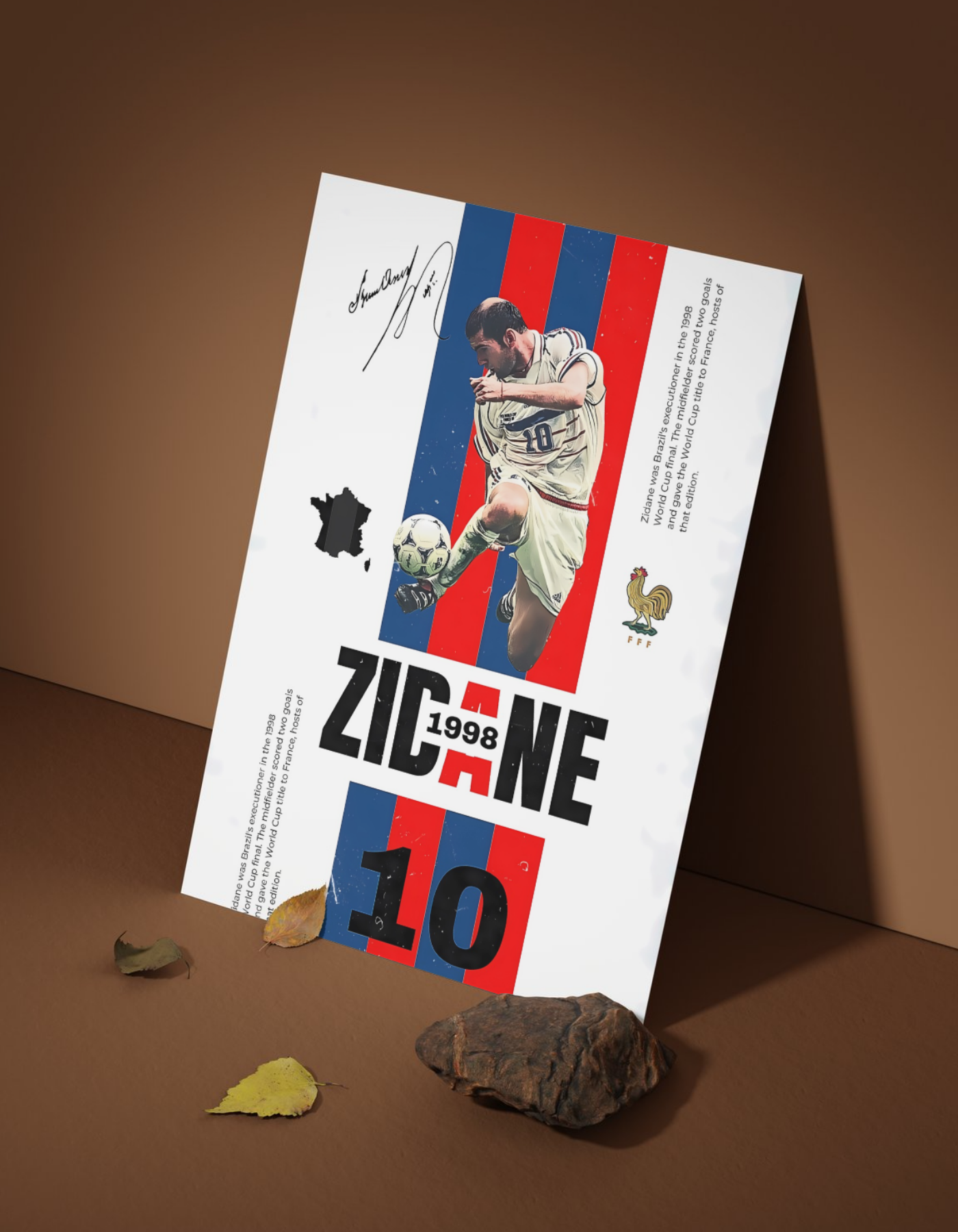 The Zinedine Zidane Poster| Football Posters | Premium Glossy | 8K
