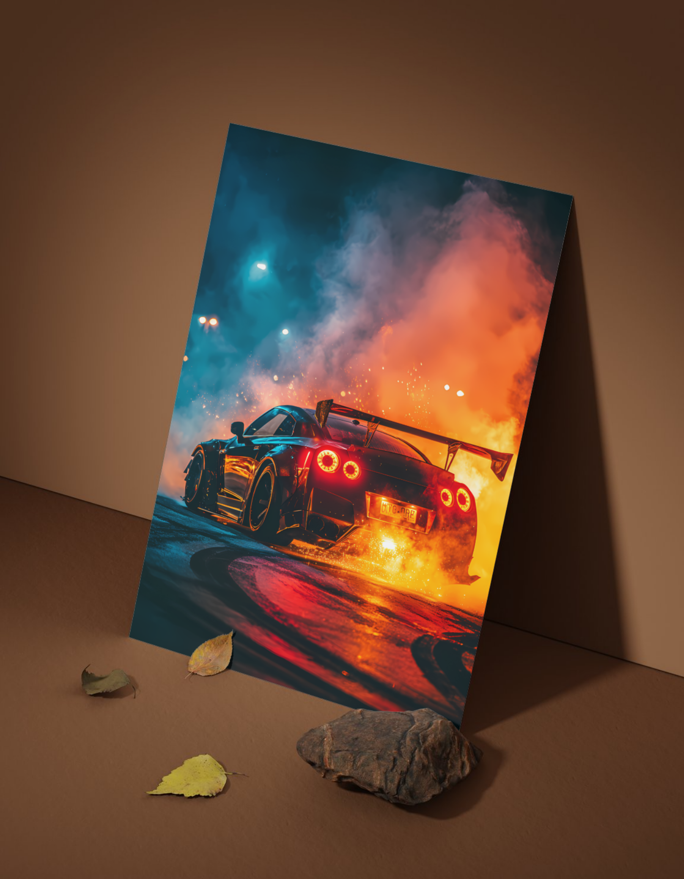 The Drift Nissan GTR Poster | Premium Glossy | 8K