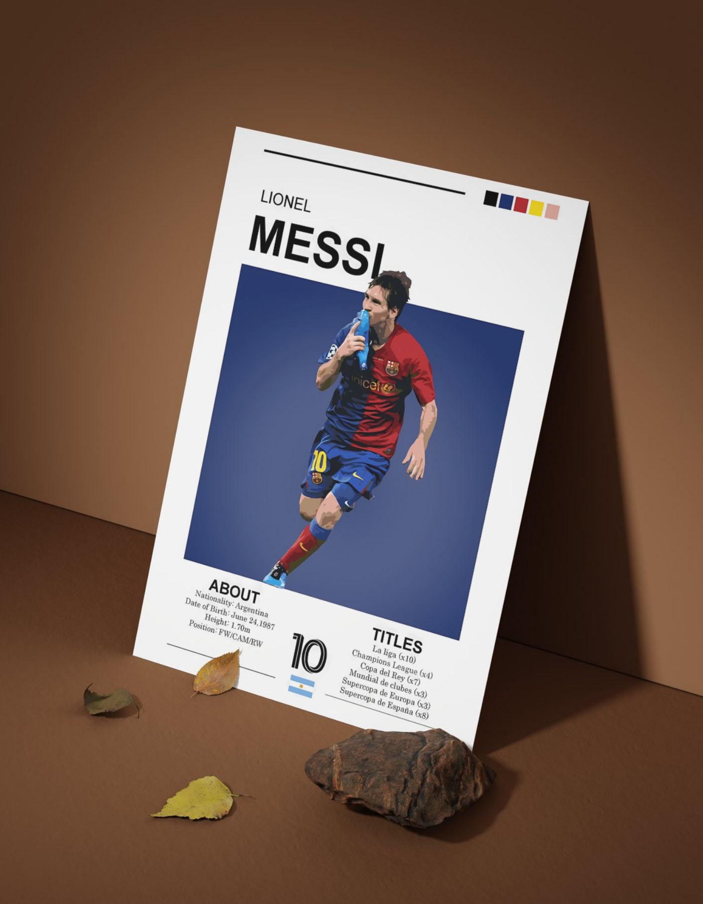 The Lionel Messi Poster| Football Posters | Premium Glossy | 8K