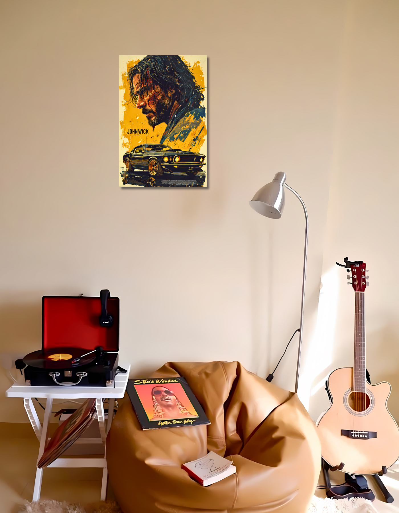 The John Wick Mustang Car Poster | Premium Glossy | 8K