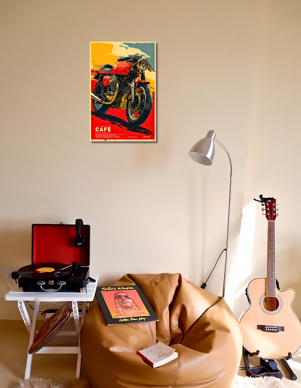 The Cafe Racer Motorcycle Poster | Premium Glossy | 8K