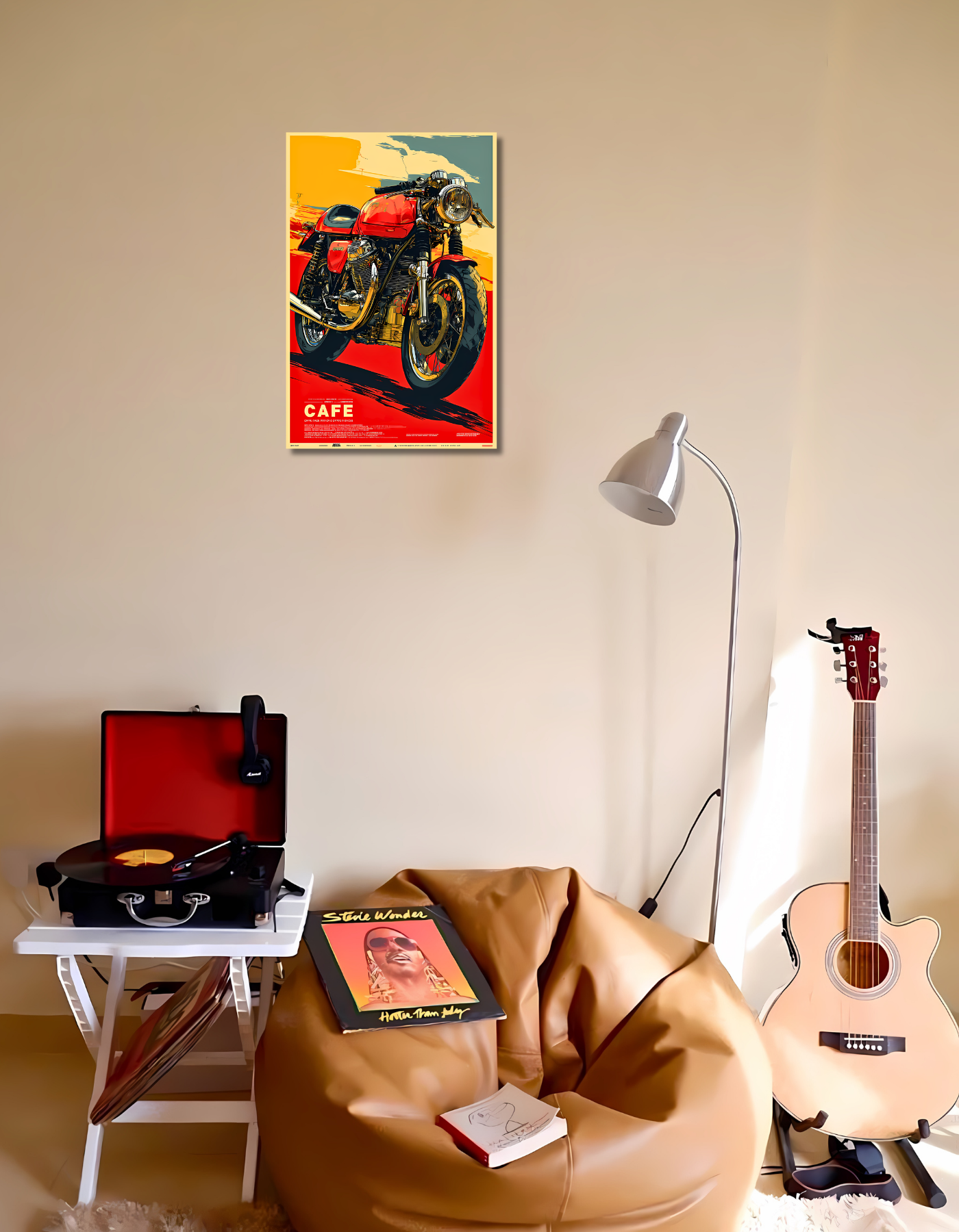 The Cafe Racer Motorcycle Poster | Premium Glossy | 8K