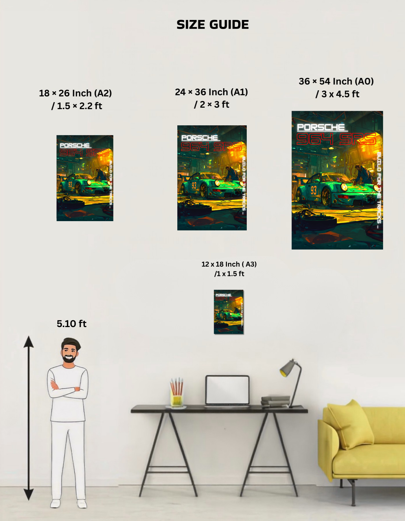 The Porsche Car Poster | Premium Glossy | 8K