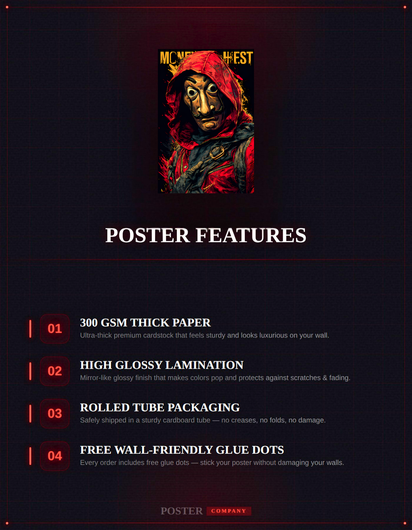 The Money Heist TV Series Poster | Premium Glossy | 8K