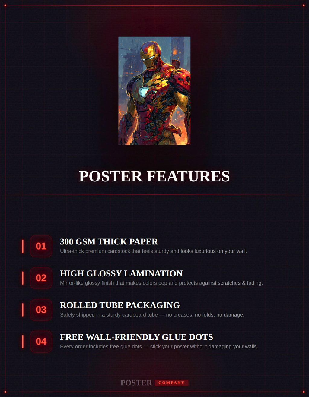 The Iron Man Poster | Premium Glossy | 8K