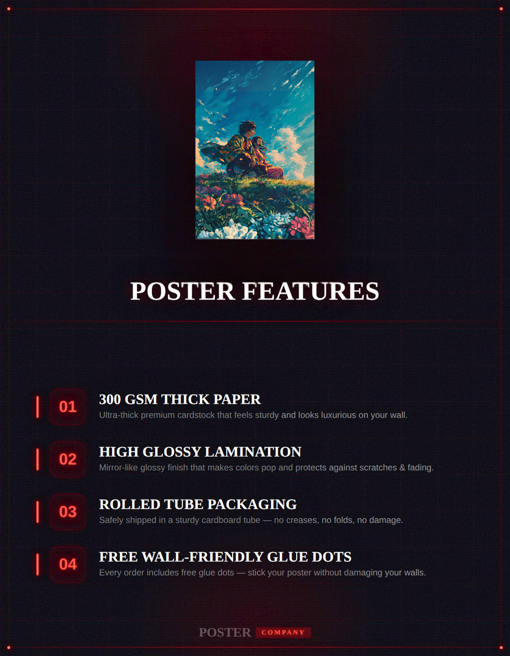 The Demon Slayer Aesthetic Anime Poster | Premium Glossy | 8K