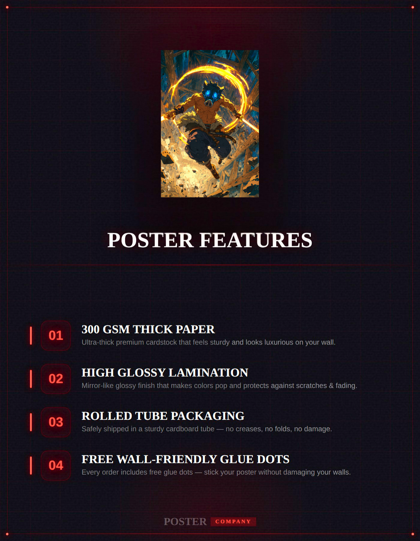 The Hashira Anime Poster | Premium Glossy | 8K