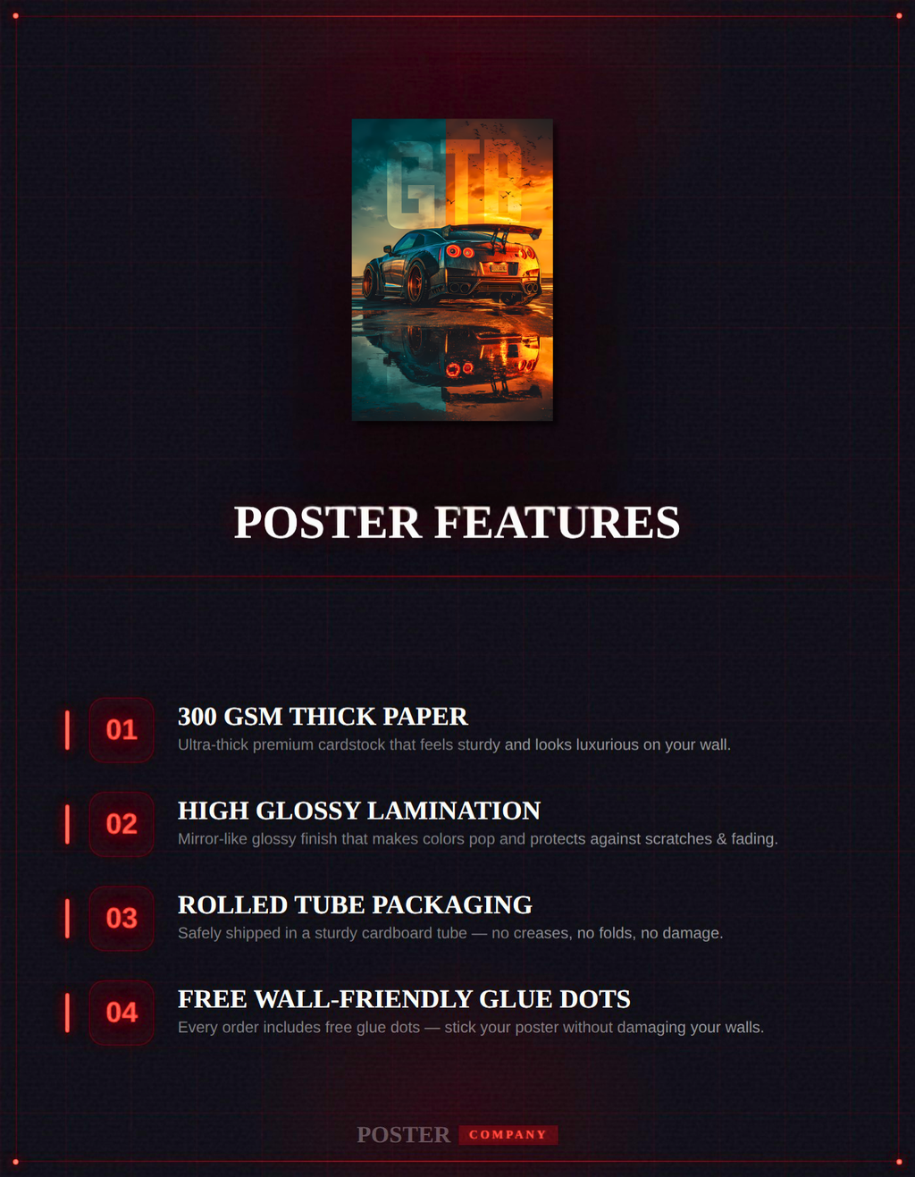 The Nissan GTR Aesthetic Poster | Premium Glossy | 8K