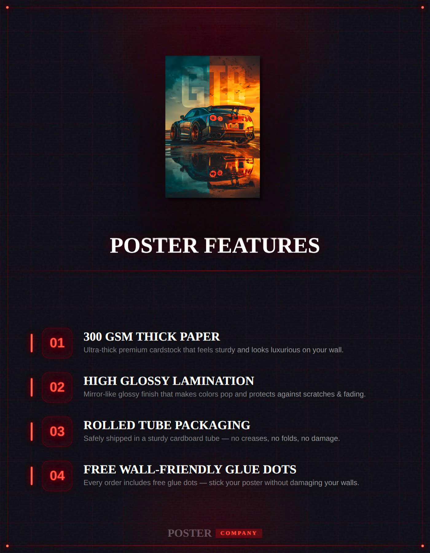 The Nissan GTR Aesthetic Poster | Premium Glossy | 8K